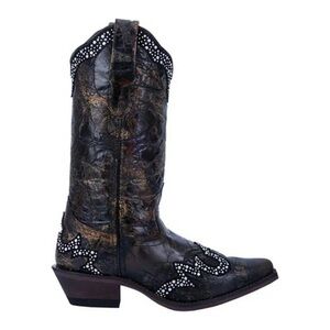 LAREDO BOOTS DON'T BE SHY LEATHER WESTERN  SNIP TOE WOMANS 8M COWGIRL LNC